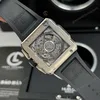 Super Clone Hublot Square Bang Unico 821.NM.0170.RX 821NM0170RX 42mm Titanium Ceramic — on leather display