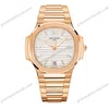 Super Clone Patek Philippe Nautilus 7118/1R-001 35.2mm White Dial Rose Gold