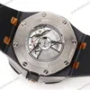Super Clone Audemars Piguet Royal Oak Offshore Selfwinding Chronograph Black 26415CE 44mm Grey Dial – — movement / caseback view