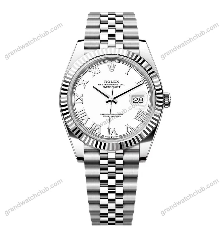 Super Clone Rolex Datejust White Roman Dial 126334-0024 41 mm