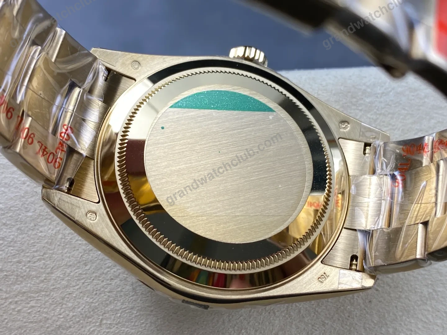 Super Clone Rolex Sky-Dweller Green Dial 336938 (Oyster) β movement / caseback view
