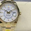 Super Clone Rolex Sky-Dweller Intense white Dial 336938 — dial close-up