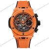 Super Clone Hublot Big Bang 42mm Rubber Strap Steel