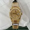 Super Clone Rolex Day-Date Champagne Diamond Dial 128238-0008 36 mm — dial close-up