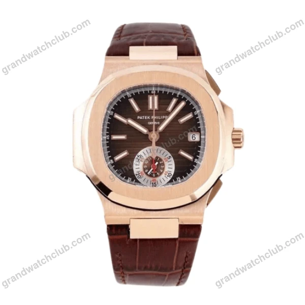 Super Clone Patek Philippe Nautilus 5980R-001 40.5mm Chronograph Rose Gold