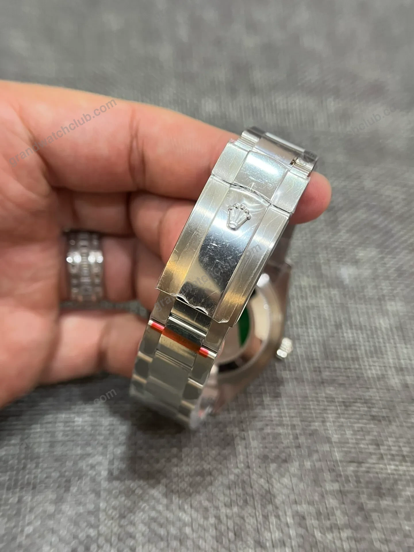 Super Clone Rolex Sky-Dweller Bright blue Dial 336934 Oyster β movement / caseback view