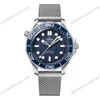 Super Clone Omega Seamaster Diver James Bond 60th Anniversary 210.30.42.20.03.002 42mm Blue Dial Steel