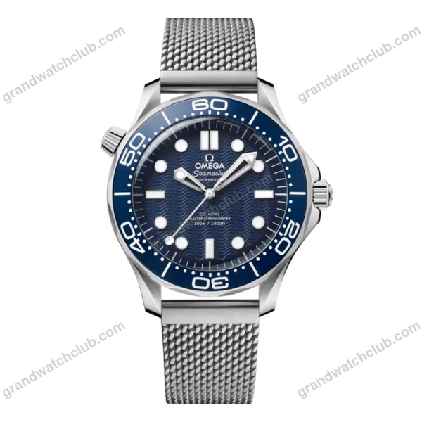 Super Clone Omega Seamaster Diver James Bond 60th Anniversary 210.30.42.20.03.002 42mm Blue Dial Steel