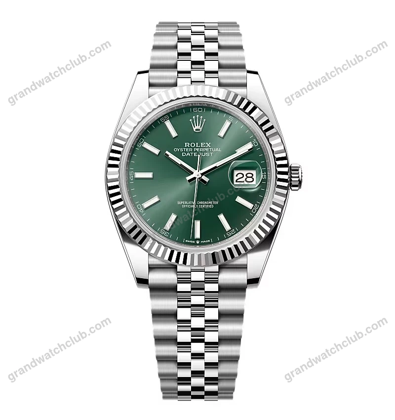 Super Clone Rolex Datejust Green Dial 126334 Jubilee 41 mm