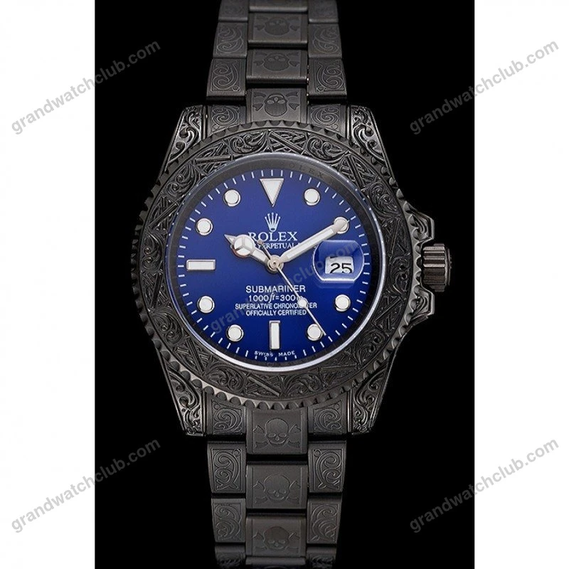 Super Clone Rolex Submariner Blue Dial 1454084 — dial close-up