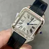 Super Clone Cartier Santos-Dumont 43.5mm WSSA0022 43.5mm x 31.4mm Steel — movement / caseback view