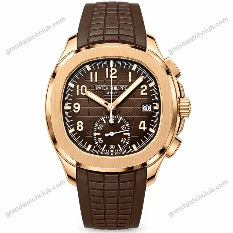 Super Clone Patek Philippe Aquanaut Chronograph 5968R-001 Brown Dial Rose Gold 42.2mm – Swiss SuperClone