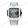 Super Clone Hublot Square Bang Unico 821.HX.0170.RX 821HX0170RX 42mm White Dial Ceramic