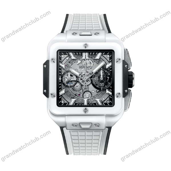 Super Clone Hublot Square Bang Unico 821.HX.0170.RX 821HX0170RX 42mm White Dial Ceramic