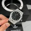 Super Clone Hublot Classic Fusion Diamonds Moissanite Pave 42mm Dial Black – Customize Diamod — case and bezel
