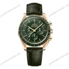 Super Clone Omega Speedmaster Moonwatch Professional 42mm 310.63.42.50.10.001 Green Dial Yellow Gold