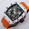 Super Clone Richard Mille RM 35-01 Richard Mille Rafa Cacbon NTPT Orange Strap 42mm — case and bezel