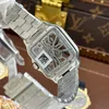 Super Clone Cartier Santos Large Skeleton WHSA0015 39mm — on leather display
