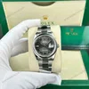 Super Clone Rolex Datejust Rhodium Dial 126300 “Wimbledon” Oyster 41 mm — dial close-up