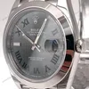 Super Clone Rolex Datejust Rhodium Dial 126300 “Wimbledon” Jubilee 41 mm — side profile