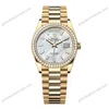 Super Clone Rolex Day-Date White Mother-of-Pearl Diamond Dial 128348rbr-0070 36 mm