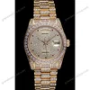 Super Clone Rolex Day-Date Diamond Dial 621615 37 mm — dial close-up