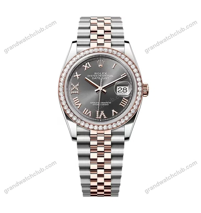Super Clone Rolex Datejust Slate Diamond Dial 126281RBR-0011 36 mm