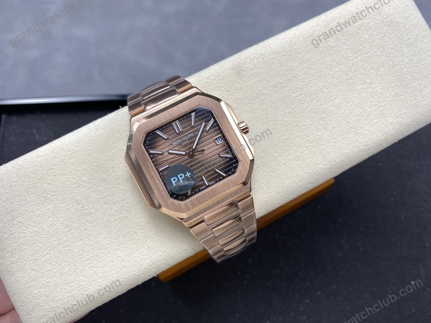 Super Clone Patek Philippe Cubitus 5821/1AR-001 45mm Chocolate Dial Rose Gold — view 9