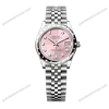 Super Clone Rolex Oyster, Pink ,31 mm, Oystersteel White Gold and Diamonds Dial