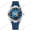 Super Clone Omega Seamaster Aqua Terra Worldtimer 43mm Blue Dial
