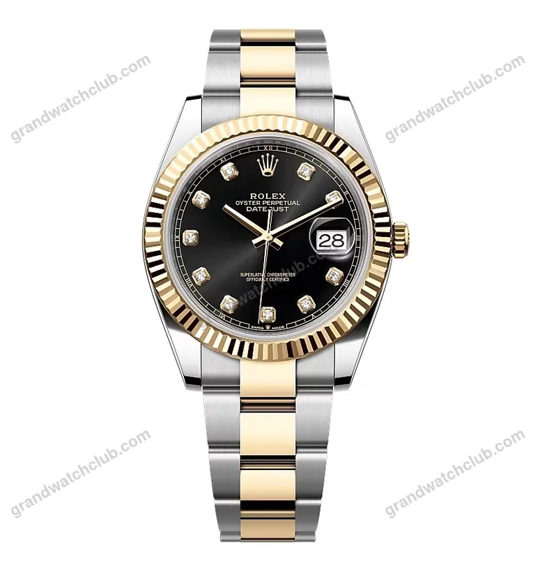 Super Clone Rolex Datejust Black Diamond Dial 126333-0005 41 mm