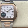 Super Clone Patek Philippe Cubitus 5821/1AR-001 45mm White Dial — dial close-up
