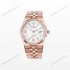 Super Clone Rolex Land-Dweller 36 mm Everose gold (2025) — dial close-up