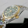 Super Clone Rolex Datejust Olive Green Diamond Dial 278273-0030 31 mm β case and bezel