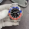 Super Clone Rolex GMT-Master II 126710BLRO “Pepsi” Oyster — dial close-up