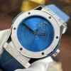 Super Clone Hublot Classic Fusion 42mm Leather Strap Titanium — side profile