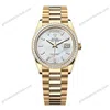 Super Clone Rolex Day-Date White Mother-of-Pearl Diamond Dial 128398tbr-0030 36 mm