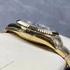 Super Clone Rolex Sky-Dweller Bright black Dial 336938 — on leather display