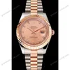 Super Clone Rolex Datejust Rose-Gold Dial REP016816 41 mm — dial close-up