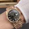 Super Clone Rolex Day-Date 40 Everose Gold Slate Diamond Dial 228235 President – Swiss SuperClone - photo 1