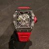 Super Clone Richard Mille RM 35-02 Carbon TPT Purple AR Sapphire Rubber Strap