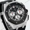 Super Clone Audemars Piguet Royal Oak Offshore Steel 26420ST 42mm Black Dial – — dial close-up
