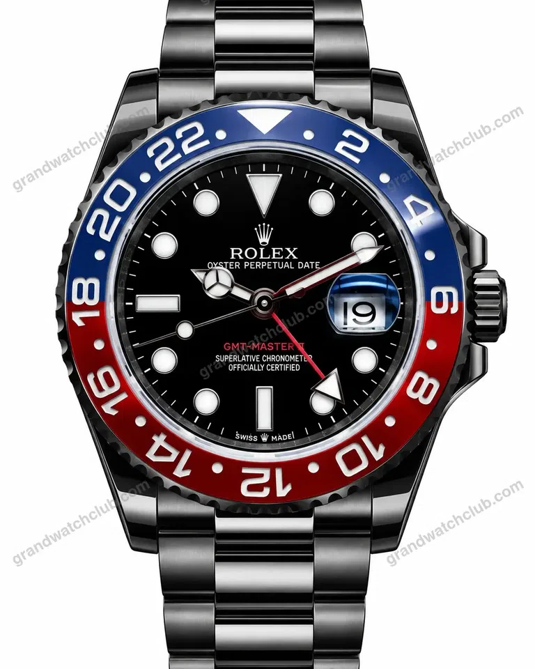 Super Clone Rolex GMT-Master II Pepsi Black PVD 126710BLRO – Swiss SuperClone