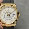 Super Clone Rolex Sky-Dweller White Dial 326238 — dial close-up