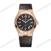 Super Clone Vacheron Constantin Overseas Rose Gold Black Dial Number Roman 42mm