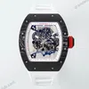 Super Clone Richard Mille RM 55 Richard Mille White 42mm Carbon Modify — dial close-up