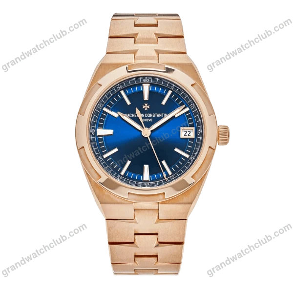 Super Clone Vacheron Constantin Overseas Rose Gold 4500V/110R-B705 41mm Blue Dial