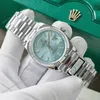 Super Clone Rolex Day-Date Ice Blue Diamond Dial 128236-0009 36 mm — case and bezel