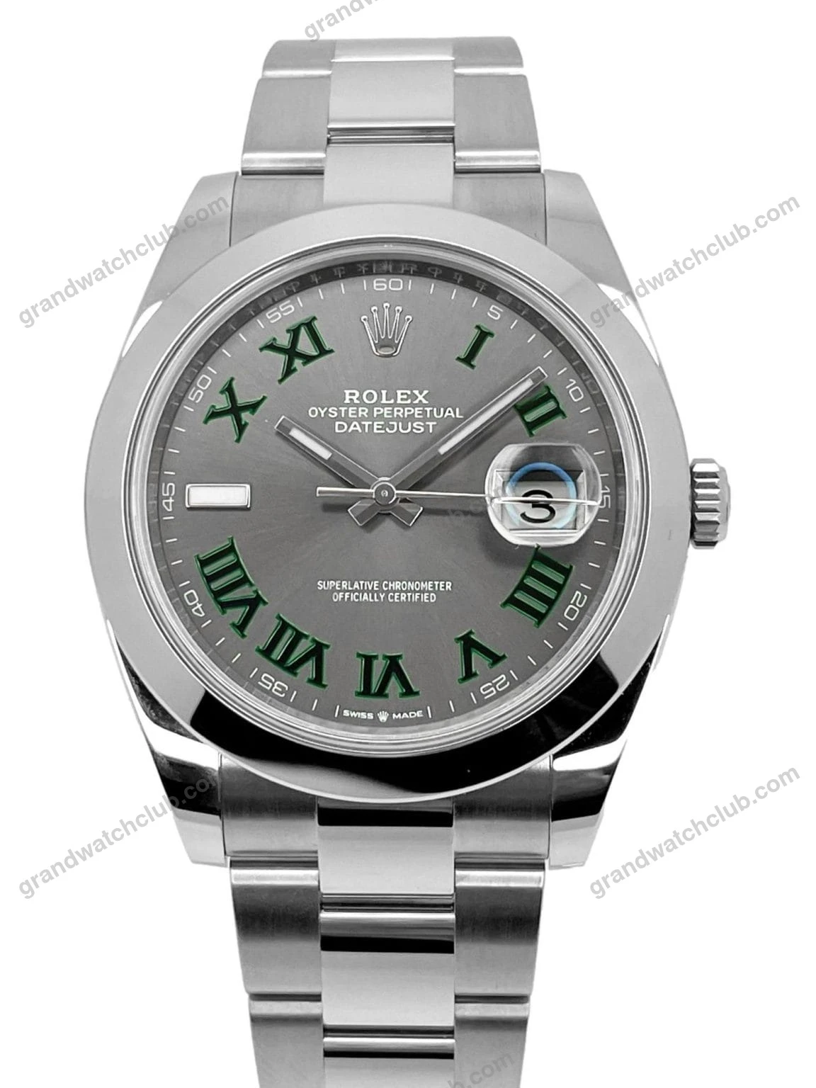 Super Clone Rolex Datejust Rhodium Dial 126300 “Wimbledon” Oyster 41 mm
