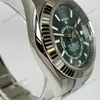 Super Clone Rolex Sky-Dweller Mint green Dial 336934 Oyster β on leather display